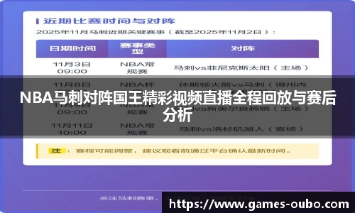 NBA马刺对阵国王精彩视频直播全程回放与赛后分析